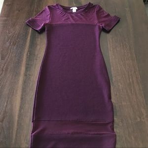 Bozzolo Maroon Mini Dress - Small